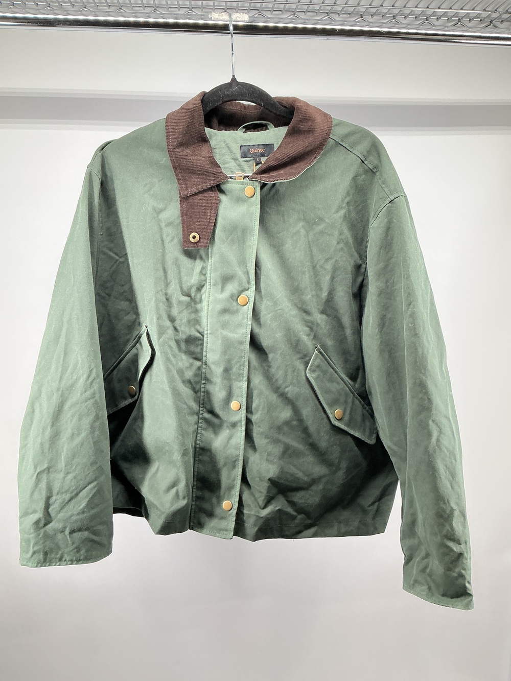 Organic Waxed Cotton Cropped Barn Jacket